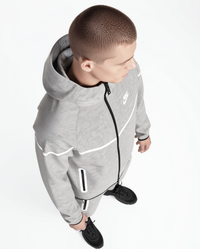 Nike Tech Fleece Grey Reflective Full Zip Windrunner Tracksuit - DripDrip Balkan
