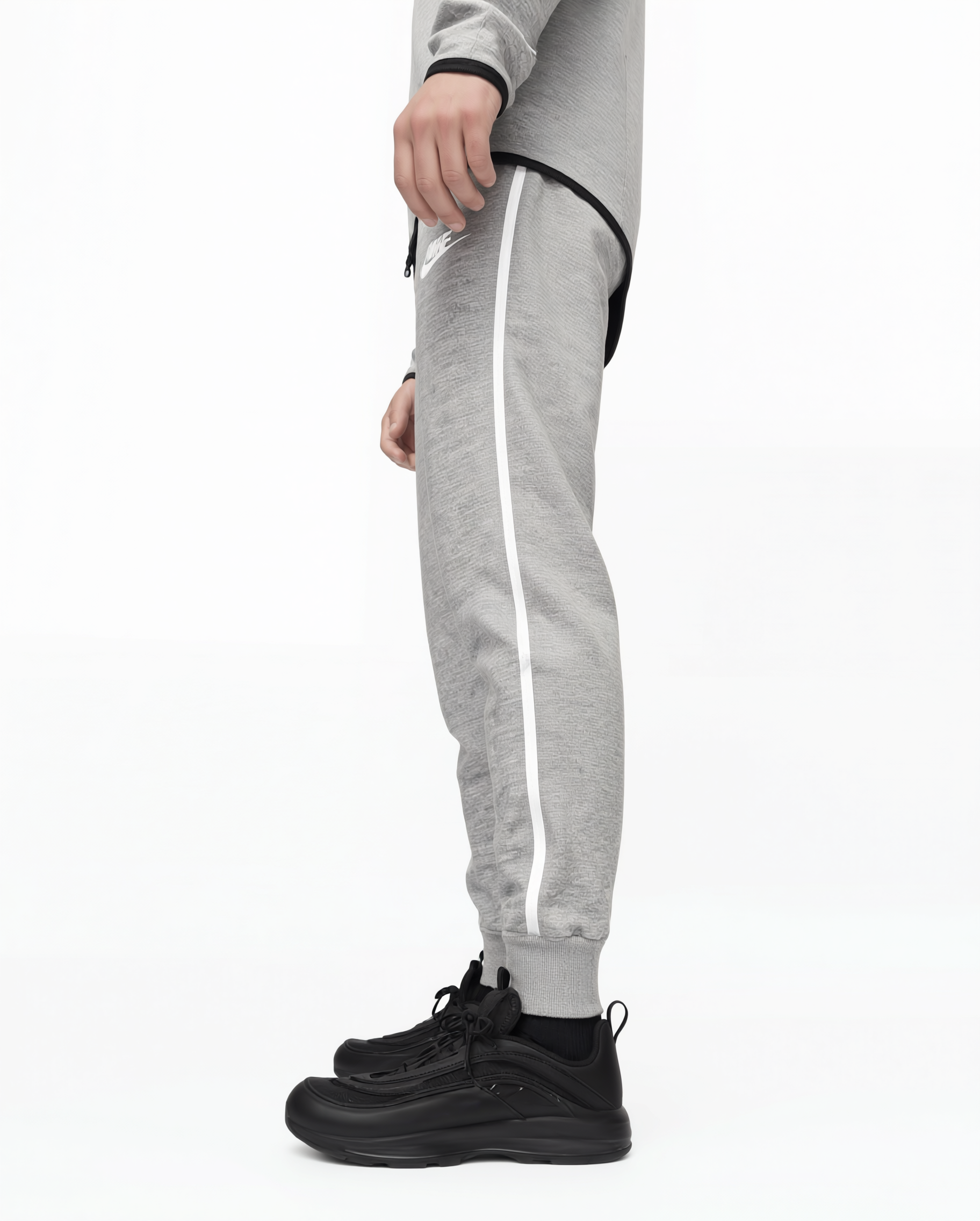 Nike Tech Fleece Grey Reflective Full Zip Windrunner Tracksuit - DripDrip Balkan