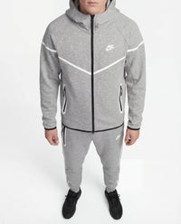 Nike Tech Fleece Grey Reflective Full Zip Windrunner Tracksuit - DripDrip Balkan