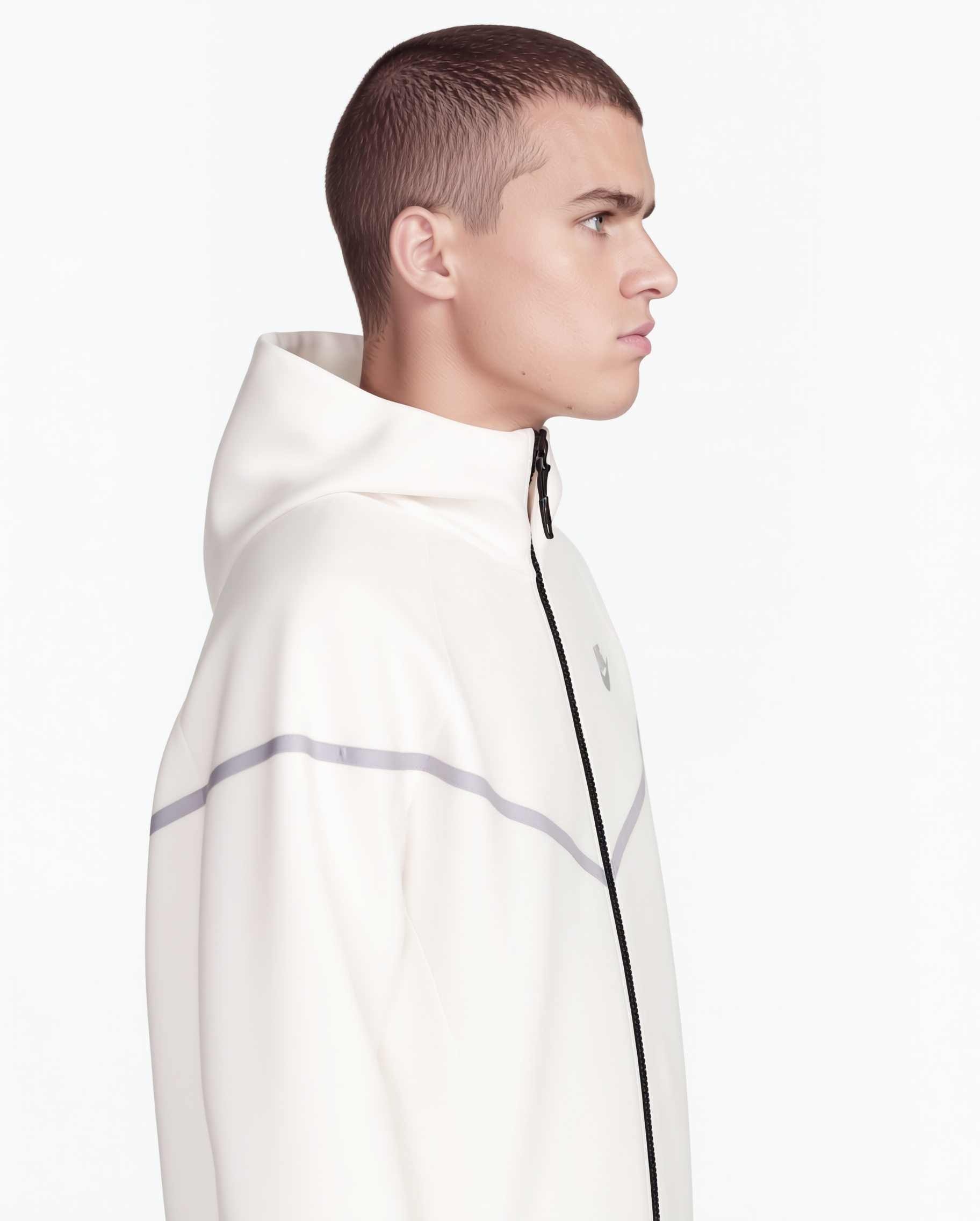 Nike Tech Fleece White Reflective Full Zip Windrunner Tracksuit - DripDrip Balkan